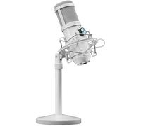 GOTHICANA BY EMPMmicsew, Microphone De Studio Argb Professionnel, Adc Ultra Haute Définition 196Khz 24-Bit, Support Anti-Choc + Filtre Métallique Pop Mesh, Contrôle Du Volume Et Du Mute, Blanc