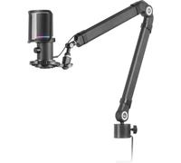 GOTHICANA BY EMPMmicsew, Microphone De Studio Argb Professionnel, Adc Ultra Haute Définition 196Khz 24-Bit, Support Anti-Choc + Filtre Métallique Pop Mesh, Contrôle Du Volume Et Du Mute, Blanc