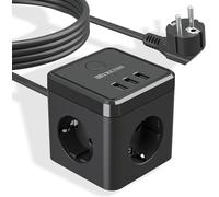 GOTHICANA BY EMPMultiprise Cube Usb, Multiprise 3X Prise 3 Usb Avec Interrupteur, Multiprise Cube, Multiprise Avec Rallonge De 2M Avec Interrupteur Pour Le Bureau, La Maison