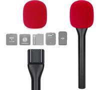 GOTHICANA BY EMPPoignée Micro Dji - Interview Adaptateur Go De Micro Main Sans Fil Pour Rode Wireless Go Ii, Support Micro Cravate Pour Dji Mic 2, Rode Wireless Me/Pro Avec Bonnette Micro Violet
