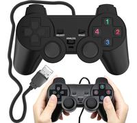 Gothicana By Empps3 Manette, Usb 2.0, Longueur Du Câble 180 Cm, Double Vibration, Manette Pc, Compatible Avec Windows Me, Windows Xp, Windows 2000 Sp4, Windows Vista, Windows 7, 8, 10, 11