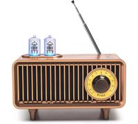 GOTHICANA BY EMPRadio Portable Haut-Parleurs Bluetooth Faits À La Main Rétro En Bois Bluetooth Avec Caisson De Basses Super Graves Avec Radio Fm Prise D¿Entrée Audio