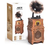 GOTHICANA BY EMPRadio Portable Haut-Parleurs Bluetooth Faits À La Main Rétro En Bois Bluetooth Avec Caisson De Basses Super Graves Avec Radio Fm Prise D¿Entrée Audio