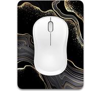 GOTHICANA BY EMPSmall Mouse Pad, 6 X 8 Inches, Non-Slip Rubber Base, Waterproof, Cute Mouse Pad For Men And Women, Wireless, For Laptop, Travel, Black Marble