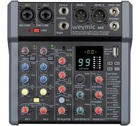 GOTHICANA BY EMPTable De Mixage Professionnelle A-Series Pour Enregistrement De Musique De Karaoké Dj Avec Clé Usb Pour Entrée D'Enregistrement D'Ordinateur, Prise Microphone Xlr, Puissance 48 V, Sor