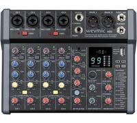 GOTHICANA BY EMPTable De Mixage Professionnelle A-Series Pour Enregistrement De Musique De Karaoké Dj Avec Clé Usb Pour Entrée D'Enregistrement D'Ordinateur, Prise Microphone Xlr, Puissance 48 V, Sor