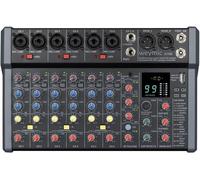 GOTHICANA BY EMPTable De Mixage Professionnelle A-Series Pour Enregistrement De Musique De Karaoké Dj Avec Clé Usb Pour Entrée D'Enregistrement D'Ordinateur, Prise Microphone Xlr, Puissance 48 V, Sor