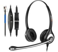GOTHICANA BY EMPTéléphone Filaire Rj Casque Avec Suppression Du Bruit Centre Dappel Micro Pour Systèmes De Téléphonie Avec Plantronics M10 M12 M22 Mx10 Amplificateurs Ou Cisco 7942 7971 Bureau Téléph