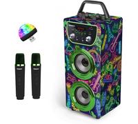 GOTHICANA BY EMPTrendix - Karaoke Enfant Enfant Golden Star Enceinte Avec Micro Bluetooth Enceinte Bluetooth Enfant Karaoké Enfant 2 Microphones Enceinte Micro Enfant