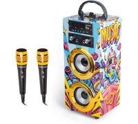 GOTHICANA BY EMPTrendix - Karaoke Enfant Enfant Golden Star Enceinte Avec Micro Bluetooth Enceinte Bluetooth Enfant Karaoké Enfant 2 Microphones Enceinte Micro Enfant