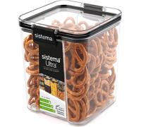 Gothicana By Empultra Récipients De Conservation Hermétiques 3 Récipients Alimentaires Carrés En Plastique Avec Couvercle (1x 1,3 L + 2x 700 Ml) Empilables Fermeture Par Clips Sans Bpa