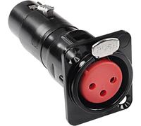 GOTHICANA BY EMPXlr 3 Broches Mâle À Femelle Via Panneau De Montage Jack, Microphone Xlr 3Pin D - Series Adaptateur Passe - Partout Convertisseur Compatible Avec Microphones, Mélangeurs