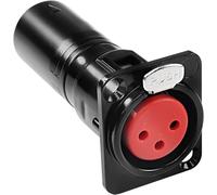 GOTHICANA BY EMPXlr 3 Broches Mâle À Femelle Via Panneau De Montage Jack, Microphone Xlr 3Pin D - Series Adaptateur Passe - Partout Convertisseur Compatible Avec Microphones, Mélangeurs