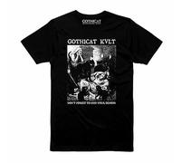 Gothicat Kvlt Don't Forget to Feed Your Demons - T-Shirt(X-Large)