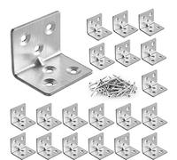 GothicBride 20 pièces équerre de Fixation 30x30x38 mm, Equerre Inox 90 Degrés, Equerre Fixation Metal de Montage pour Tables, Chaises, Meubles en Bois