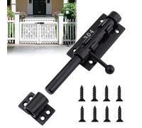 GothicBride 20cm Loquet Porte, Targette de Porte Inoxydable 304 Targette épais Avec Trou Cadenas, Verrou Porte Exterieur Interieure Loquet Convient aux jardins, garages, fenêtres, portes