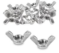GothicBride Lot de 15 écrous papillon M10 en acier inoxydable 304 DIN 315 - Écrous papillon standard pour vis à ailettes