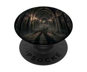 Gothique Corridor Shadow Hall Dark Mystery Fantasy Graphic PopSockets PopGrip Adhésif