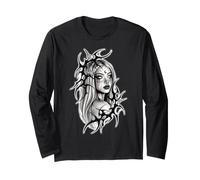 Gothique Dark Fantasy Femme Épine Lune Lilith Sorcière Spooky Manche Longue