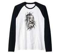 Gothique Dark Fantasy Femme Épine Lune Lilith Sorcière Spooky Manche Raglan