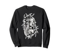 Gothique Dark Fantasy Femme Épine Lune Lilith Sorcière Spooky Sweatshirt