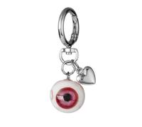Gothique démon oeil porte-clés coeur en forme de boucle pendentif Halloween charmes porte-clés fête sac à dos Decor bijoux accessoires cadeau
