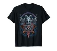 Gothique Diable Chèvre Occulte Dark Art Sataniste Baphomet 666 T-Shirt