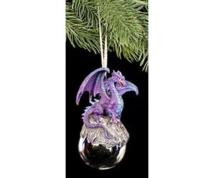 Gothique dragon bijoux talisman Violet | d'arbre de Noël arbre de Noël Décoration Pendentif Fantasy