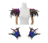 gothique élégant avec longue cape dentelle et bracelets assortis pour spectacle cosplay cour médiéval fantastique accessoires complet magnifique luxe exceptionnel splendide (Multicolour, One Size)