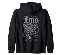 Gothique Emo Cœur Épine Lune Dark Romance Sweat à Capuche