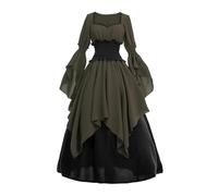Gothique Femme Diablesse Sorciere Costume Halloween Adulte Sang Deguisement Adolescente Costume Déguisement Grande Taille Robe Blanche Pirate Déguisement Pirate Femme Vert Armée L