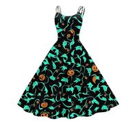 Gothique Femme Terrified Citrouille Adulte Cape Diable Déguisement Sorcière Deguisement Halloween Grande Taille Robe Sexy Adolescente Deguisement Halloween Femme Turquoise S