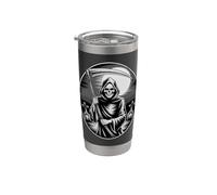 Gothique Grim Reaper Moon Cemetery Dark Horror Gobelet isotherme en acier inoxydable double paroi