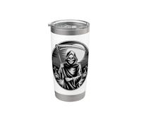 Gothique Grim Reaper Moon Cemetery Dark Horror Gobelet isotherme en acier inoxydable double paroi