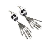 Gothique Halloween Boucles d'oreilles Crâne pour Femmes Filles Halloween Fantôme Bijoux de Main Cadeau Fête de Noël Boucles d'oreilles Squelette Femmes, taille unique, comme décrit