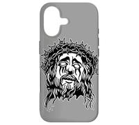 Gothique Jésus Barbwire Blackwork Tattoo Flash Coque pour iPhone 17
