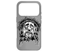 Gothique Jésus Barbwire Blackwork Tattoo Flash Coque pour iPhone 17 Pro