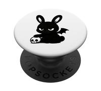 Gothique Mauvais Lapin Sombre Mignon Lapin Sombre Horreur Effrayant Bizarre PopSockets PopGrip Adhésif