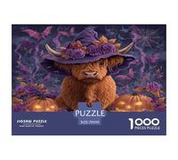 Gothique Occidental High Cattle Puzzle 1000 Pièces pour Adultes & Enfants ≥ 12 Ans Jeux De Défi Jouets Éducatifs Divertissement Créatif Cadeau Classiques Décoration De La Maison 70x50cm/1000pcs