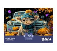 Gothique Occidental High Cattle Puzzle 1000 Pièces pour Adultes Et Enfants À Partir De 12 Ans Jeu Cadeau Unique Divertissement Créatif Cadeau Classiques - Activité Familiale Parfaite 70x50cm/1000pcs