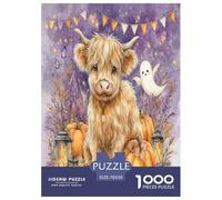 Gothique Occidental High Cattle Puzzle 1000 Pièces pour Adultes Et Enfants À Partir De 12 Ans Jeu Cadeau Unique Divertissement Créatif Cadeau Classiques - Activité Familiale Parfaite 70x50cm/1000pcs