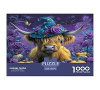 Gothique Occidental High Cattle Puzzle 1000 Pièces pour Adultes Et Enfants À Partir De 12 Ans Jeu De Patience Et De Réflexion De Qualité Supérieure - Activité Familiale Parfaite 70x50cm/1000pcs
