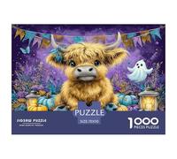 Gothique Occidental High Cattle Puzzle 1000 Pièces pour Adultes Et Enfants Dès 14 Ans Jeu Cadeau Unique Divertissement Créatif Cadeau Classiques - Activité Familiale Parfaite 70x50cm/1000pcs