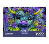Gothique Occidental High Cattle Puzzle 1000 Pièces pour Adultes Et Enfants Dès 14 Ans Jeu Cadeau Unique De Qualité Supérieure - Activité Familiale Parfaite 70x50cm/1000pcs