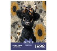 Gothique Occidental High Cattle Puzzle 1000 Pièces pour Adultes Et Enfants Dès 14 Ans Jeux De Défi Jouets Éducatifs De Qualité Supérieure Décoration De La Maison 70x50cm/1000pcs