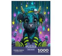 Gothique Occidental High Cattle Puzzle 1000 Pièces pour Adultes Et Enfants Dès 14 Ans Jeux De Défi Jouets Éducatifs De Qualité Supérieure Décoration De La Maison 70x50cm/1000pcs