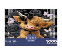 Gothique Occidental High Cattle Puzzle 1000 Pièces pour Adultes Et Enfants Dès 14 Ans Jeux De Défi Jouets Éducatifs Divertissement Créatif Cadeau Classiques Décoration De La Maison 38x26cm/1000pcs