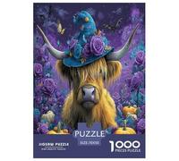 Gothique Occidental High Cattle Puzzle 1000 Pièces pour Adultes Et Enfants Dès 14 Ans Jeux De Défi Jouets Éducatifs De Qualité Supérieure Décoration De La Maison 70x50cm/1000pcs