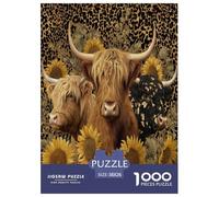 Gothique Occidental High Cattle Puzzle De 1000 Pièces pour Adultes & Enfants ≥ 14 Ans Jeu De Patience Et De Réflexion Divertissement Créatif Cadeau Classiques Décoration De La Maison 38x26cm/1000pcs