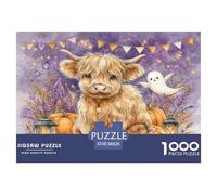Gothique Occidental High Cattle Puzzle De 1000 Pièces pour Adultes & Enfants ≥ 14 Ans Jeux Défi & Éducatifs Divertissement Créatif Cadeau Classiques - Activité Familiale Parfaite 38x26cm/1000pc